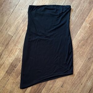 Rue21 Asymmetrical Strapless Black Dress - L